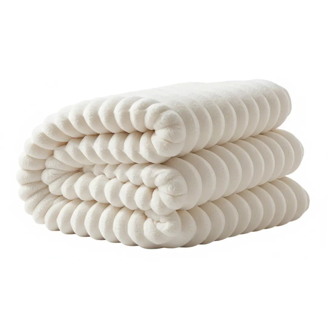 Vue d'ensemble de la couverture beige dans salon lumineux