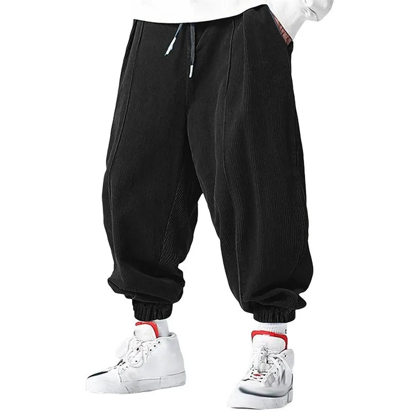 Pantalon en velours côtelé marron, style décontracté