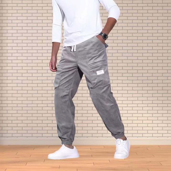 Pantalon velours côtelé homme avec poches, vue de face