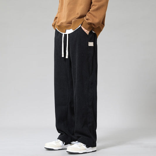 Pantalon ample en velours côtelé pour homme, vue arrière