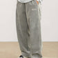 Pantalon large en velours côtelé marron pour homme, vue de face