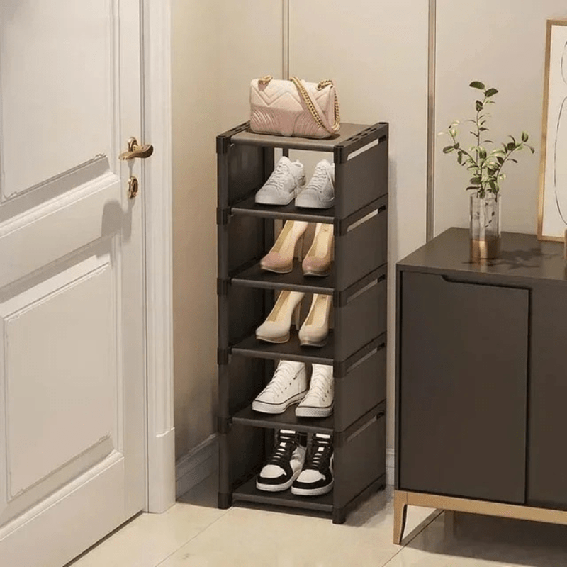 Détail des matériaux durables de l'étagère à chaussures