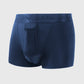 Trois boxers pour hommes en coton noir, gris et bleu