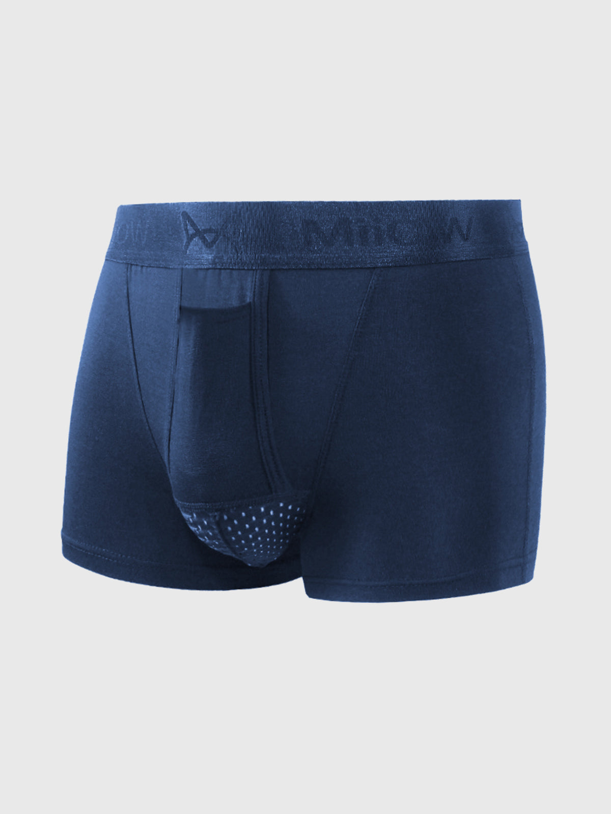 Trois boxers pour hommes en coton noir, gris et bleu