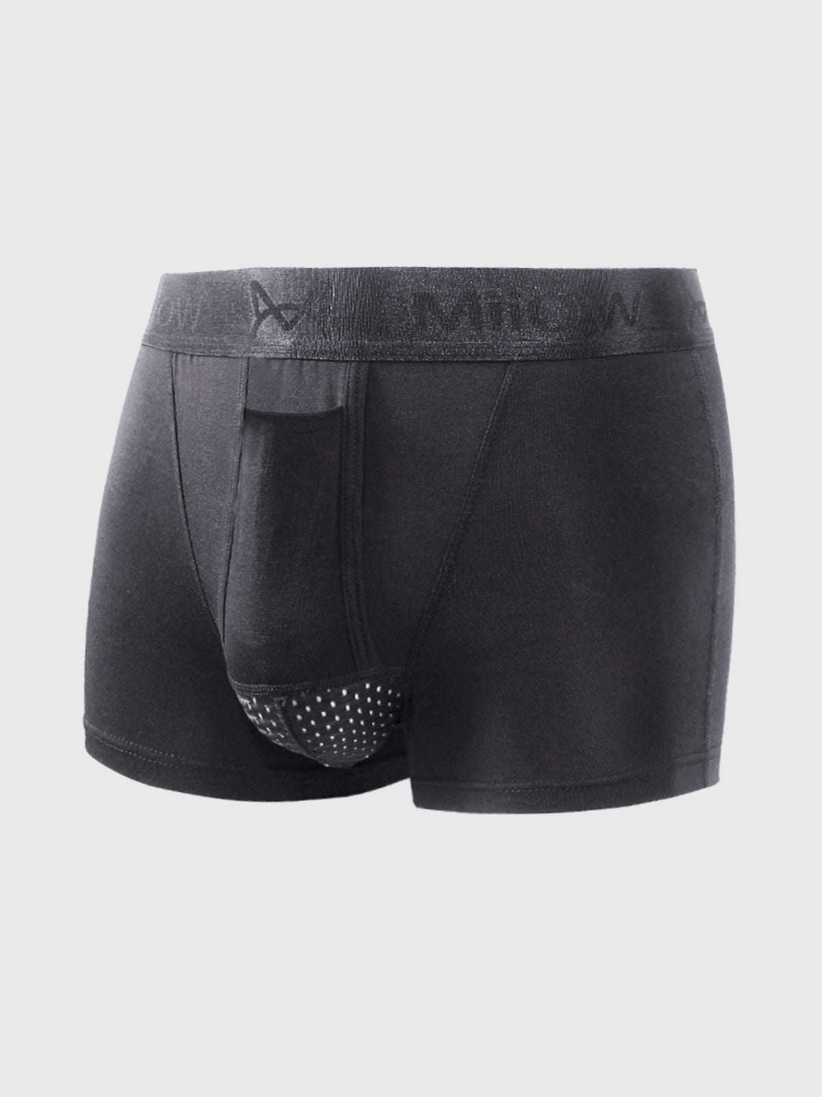 Vue rapprochée des boxers en coton avec ceinture élastique