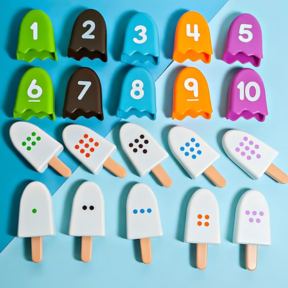 Ensemble éducatif de crèmes glacées numérotées pour enfants
