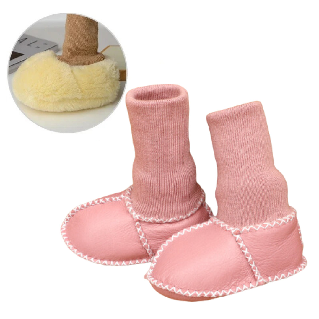 Chaussons bébé avec doublure douce et semelle antidérapante