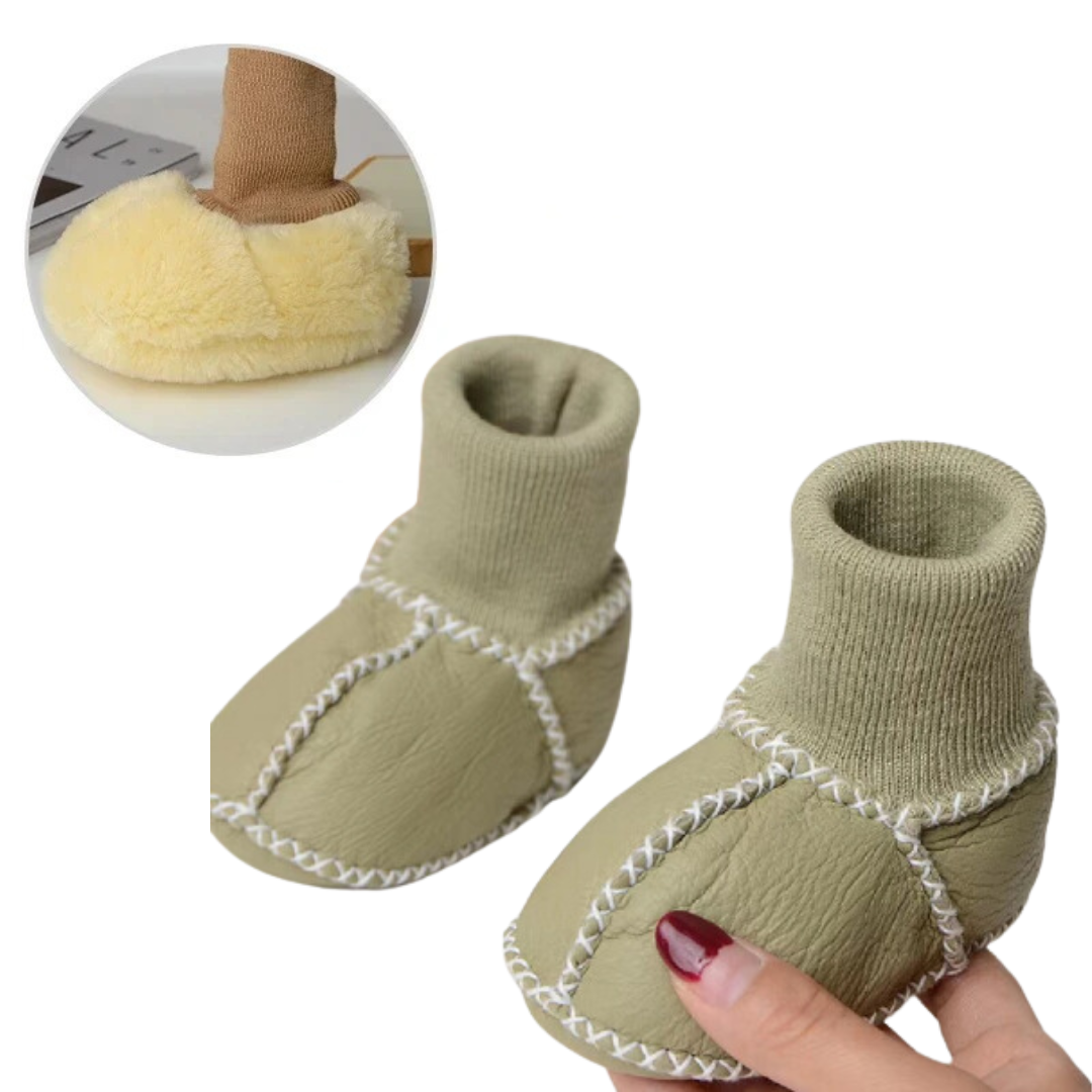 Chaussons bébé faciles à enfiler avec élastique