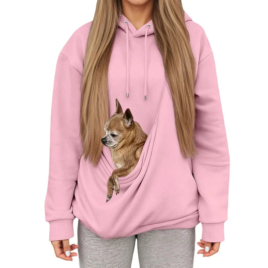 Hoodie avec poche pour animal, idéal pour les soirées fraîches