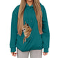 Vue de profil du hoodie avec poche pour animal