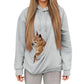 Hoodie ample avec poche pour animal, vue de dos
