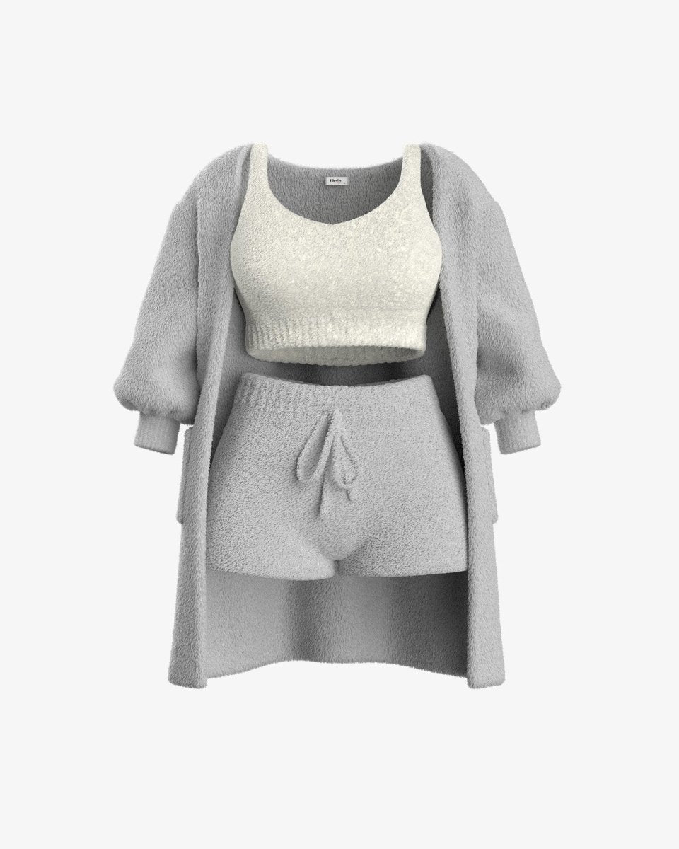 Pyjama éponge sur un cintre, illustrant l'ajustement confortable