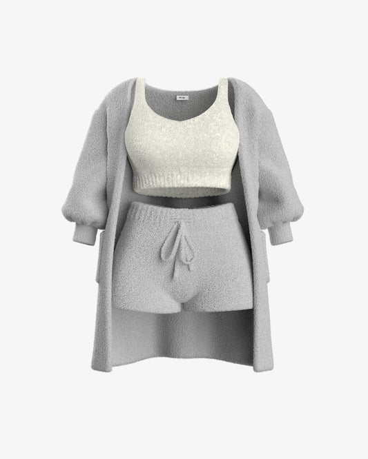 Pyjama éponge sur un cintre, illustrant l'ajustement confortable