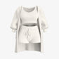 Détail des manches du pyjama en tissu éponge