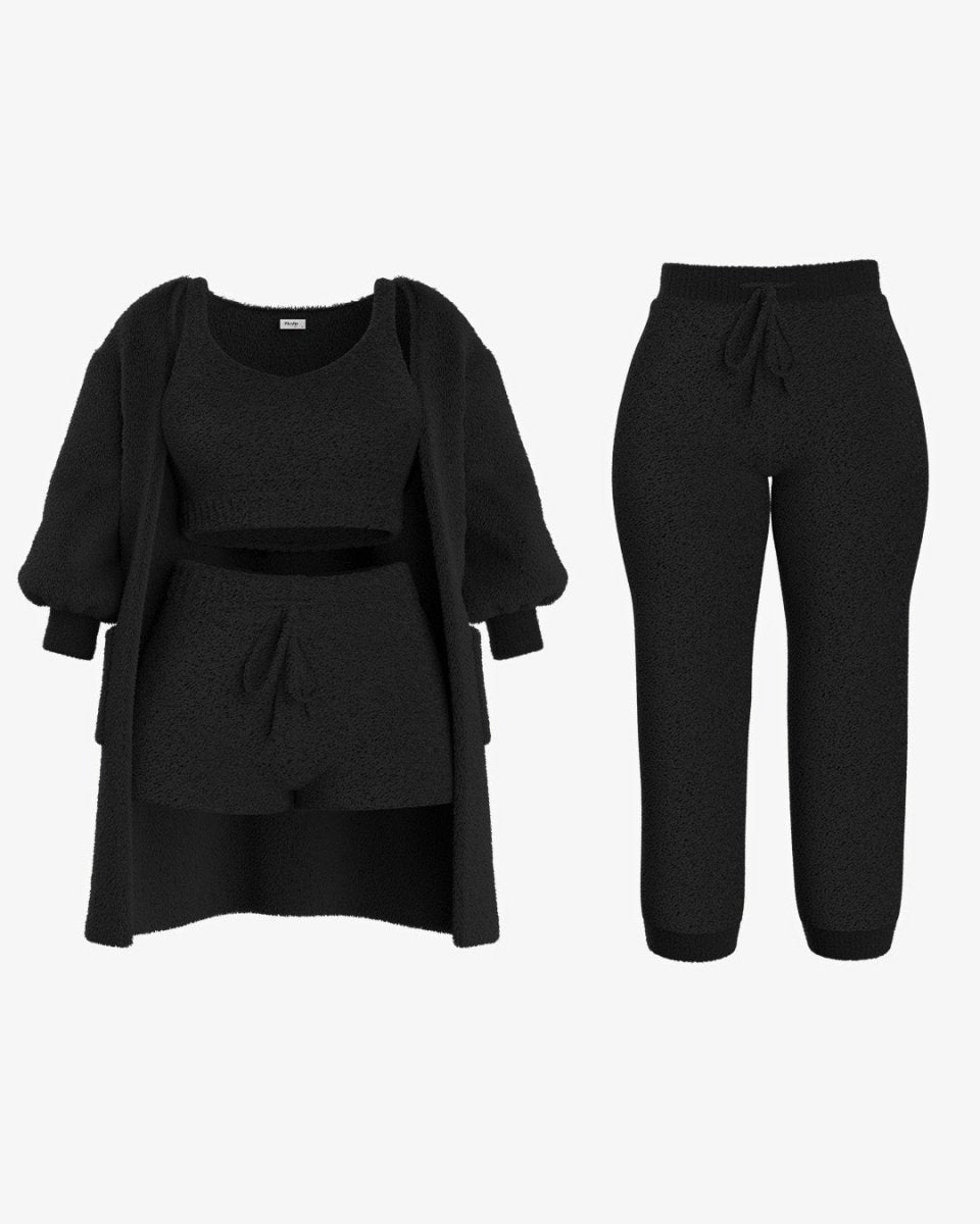 Ensemble de pyjama plié, montrant les différentes couleurs disponibles