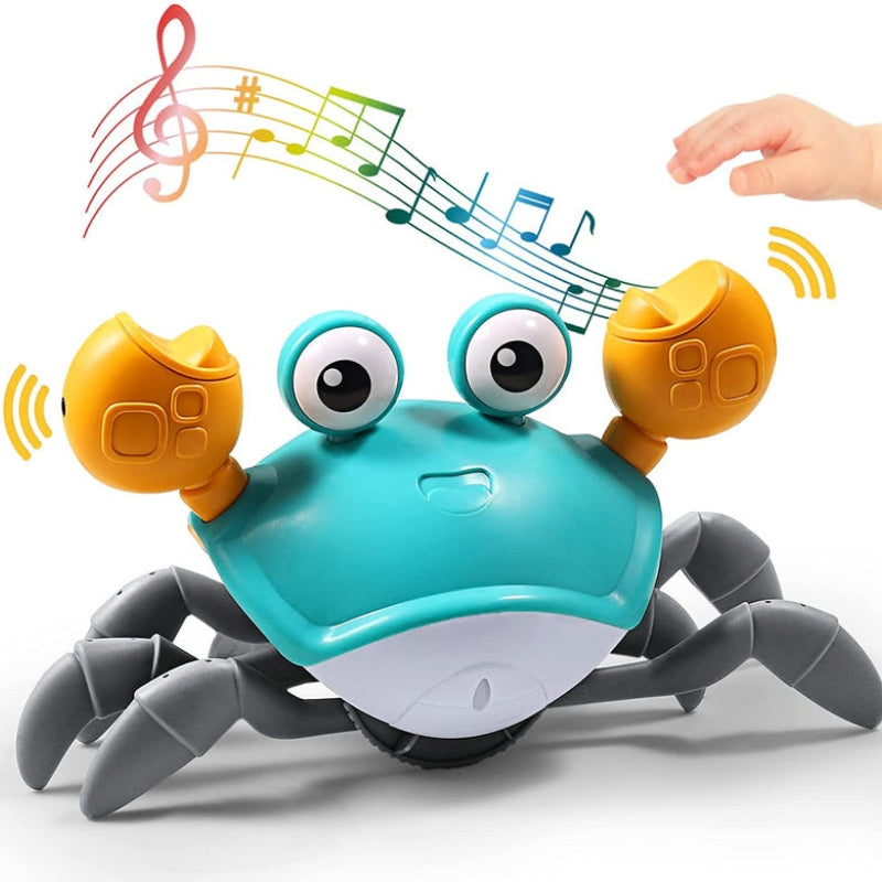 Crabe jouet en plastique coloré, prêt pour le jeu actif