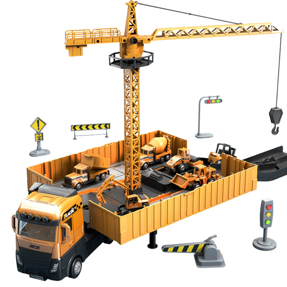 Vue rapprochée du bras de la grue en action