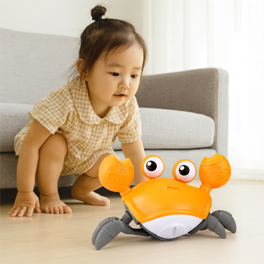 Crabe jouet avec câble de chargement USB inclus