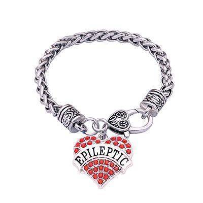 Vue latérale du bracelet en cristal pour épilepsie