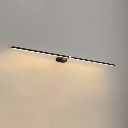 Vue d'ensemble de l'applique LED installée au-dessus d'un miroir