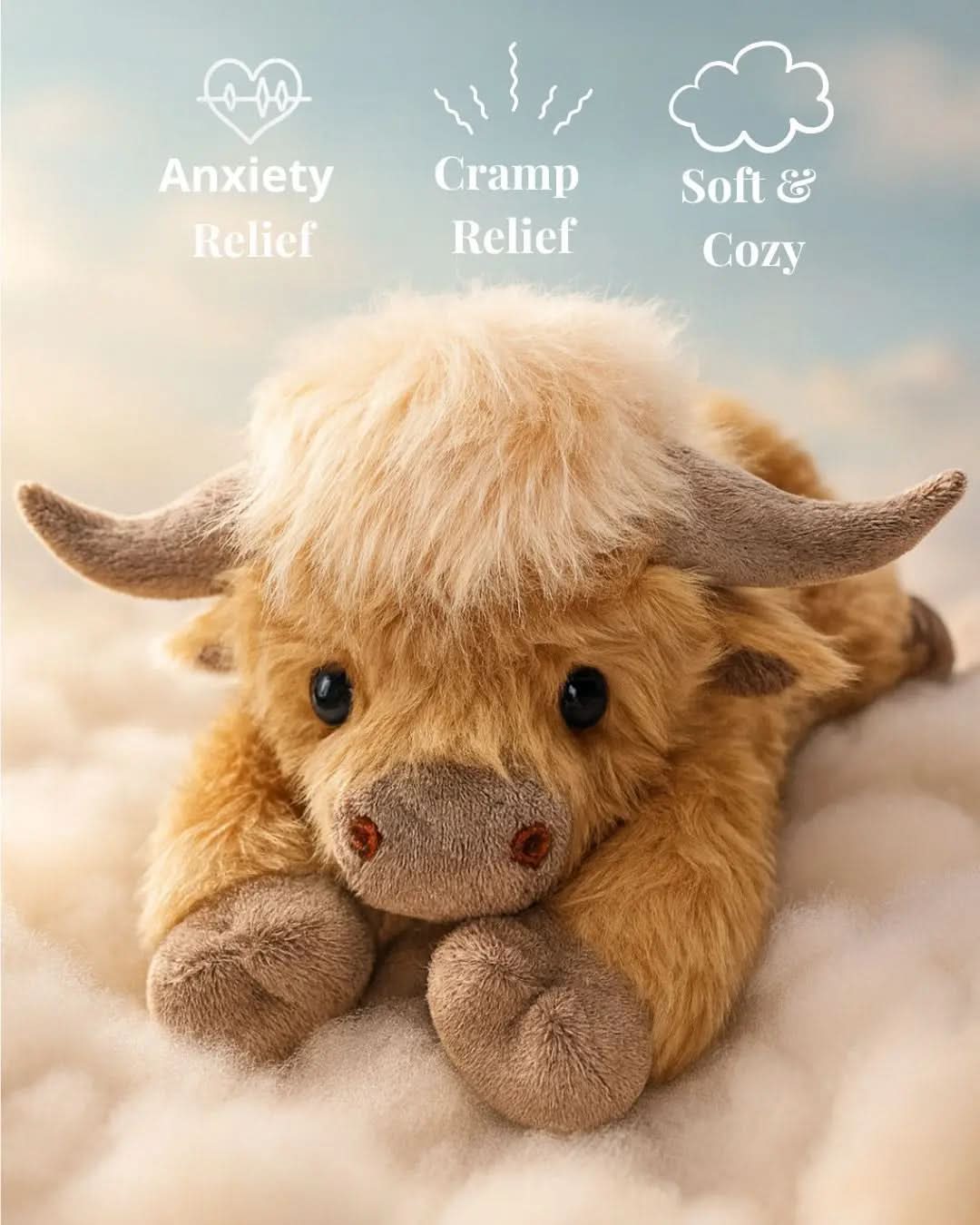 Gros plan sur la texture douce de la peluche vache