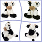 Peluche vache vue de côté, mettant en valeur sa douceur