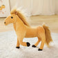 Cheval en peluche allongé, parfait pour les câlins