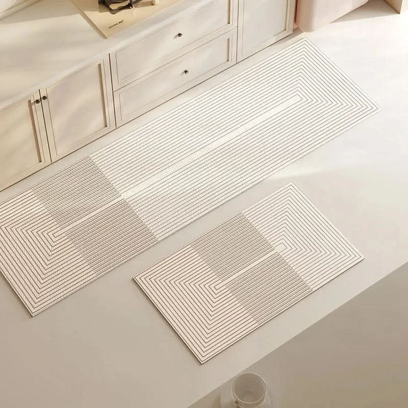 Vue rapprochée du tapis montrant la texture antidérapante