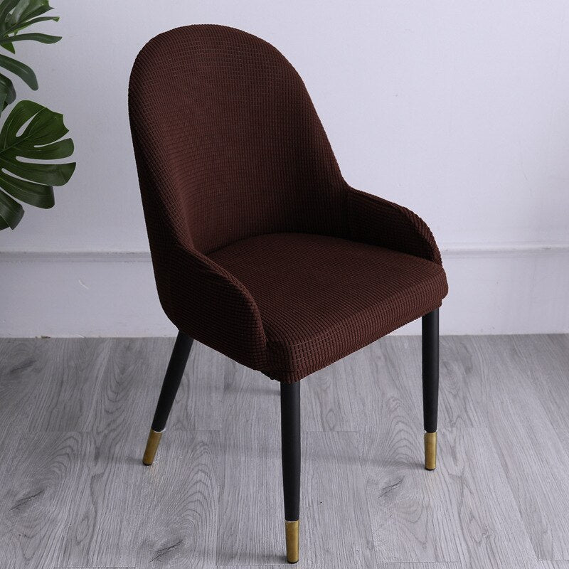 Détail du motif imprimé sur la housse de chaise élastique