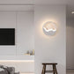 Applique murale LED ovale avec design ondulé moderne