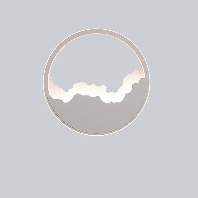 Vue rapprochée de l'applique murale en fer gris