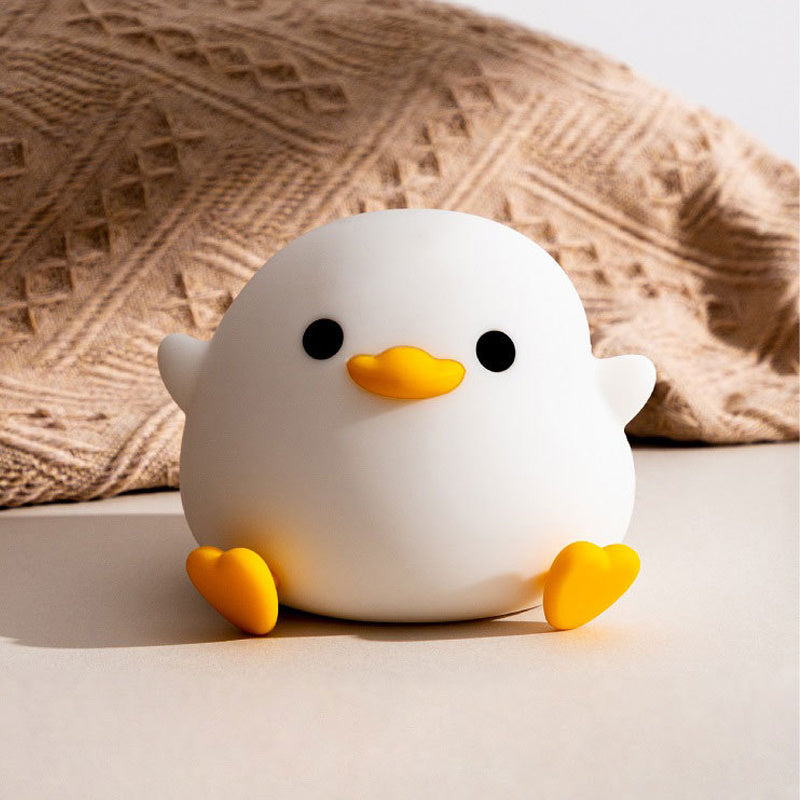 Vue rapprochée de la lampe canard avec minuterie intégrée