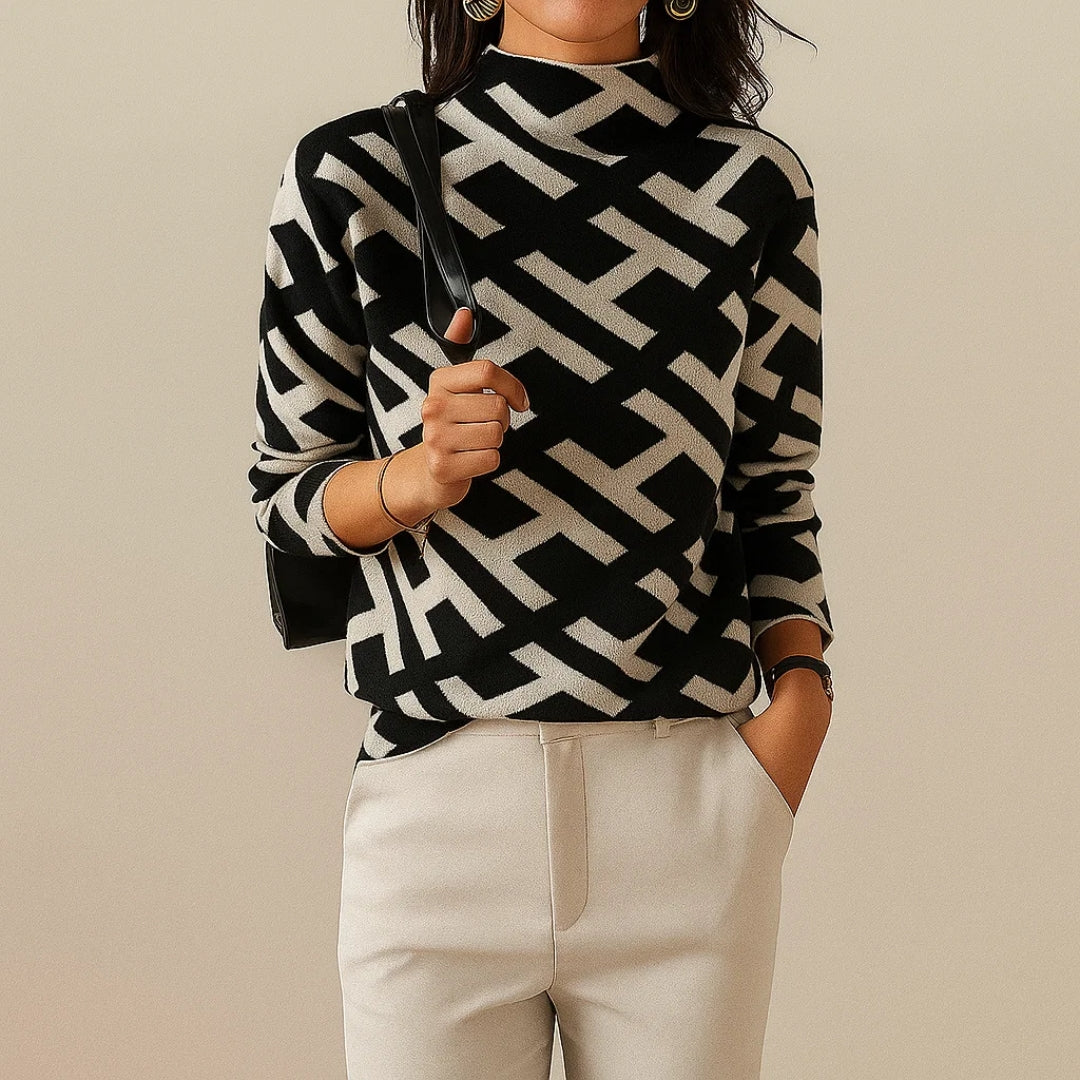 Vue arrière du pull montrant la coupe confortable