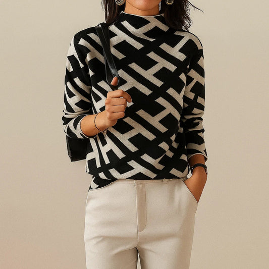 Vue arrière du pull montrant la coupe confortable