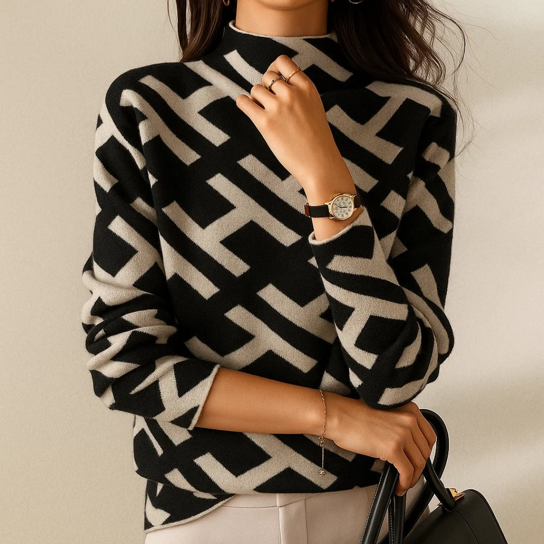 Pull élégant en tissu doux, vue de face