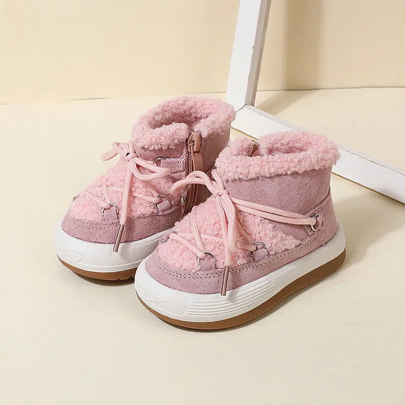 Vue de côté des bottes imperméables pour femmes, couleur noire