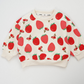 Pull en coton écologique, motif fraises, style casual