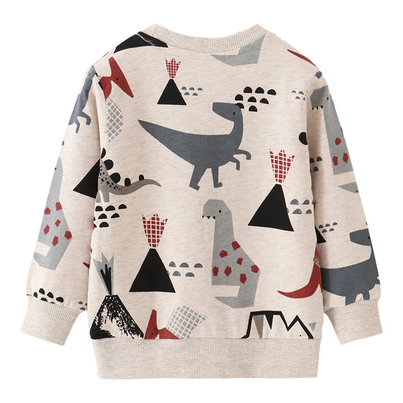 Pull en coton avec imprimé vintage, coupe élégante