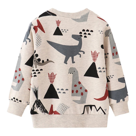 Pull en coton avec imprimé vintage, coupe élégante