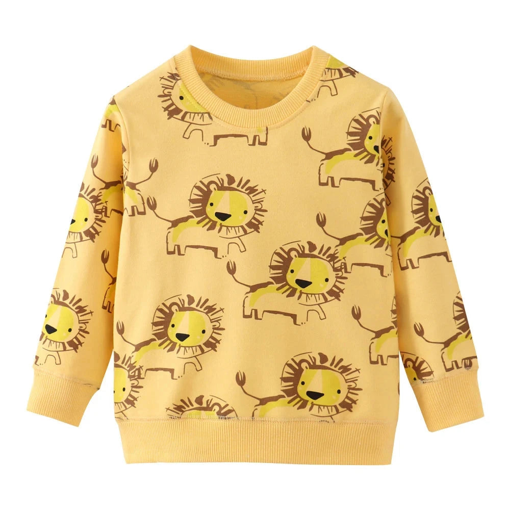 Vue arrière d'un pull en coton avec motif original