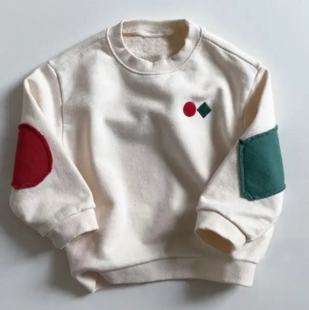 Vue arrière d'un pull en coton avec imprimé original