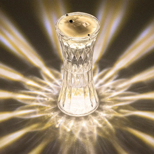 Vue de dessus de la lampe LED en forme de diamant