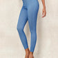 Jeggings noirs taille haute en denim extensible, vue de face