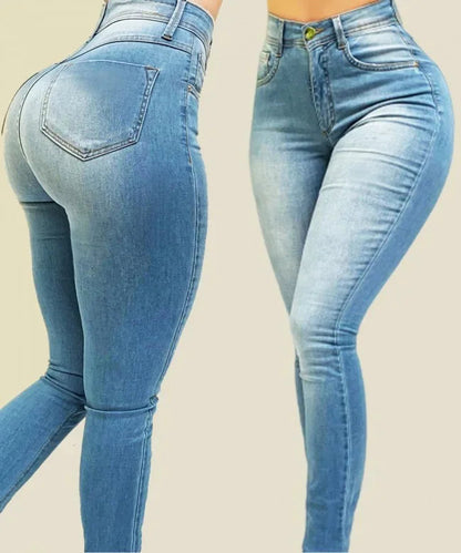 Jeggings noirs taille haute, confort et style polyvalent