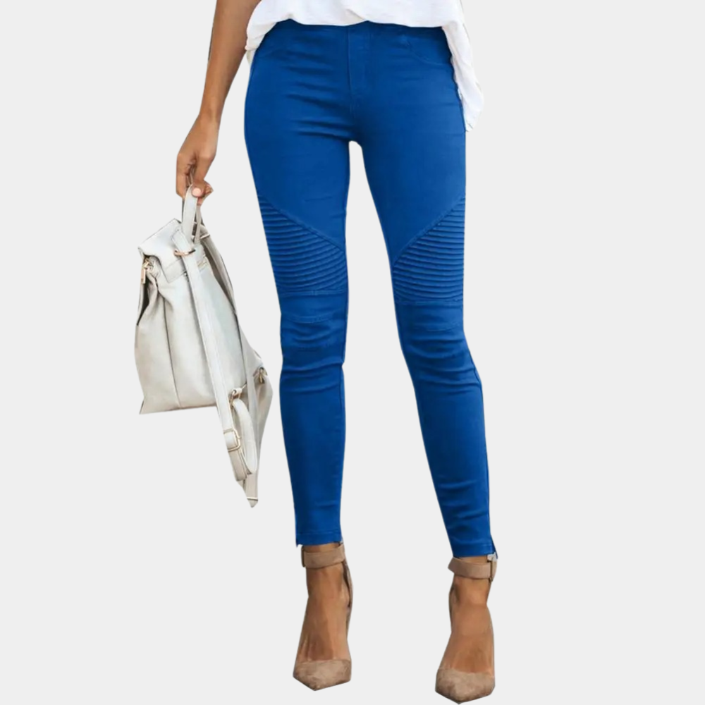 Jeggings noirs skinny, vue arrière montrant les poches