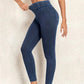 Jeggings noirs taille haute, vue de face sur mannequin