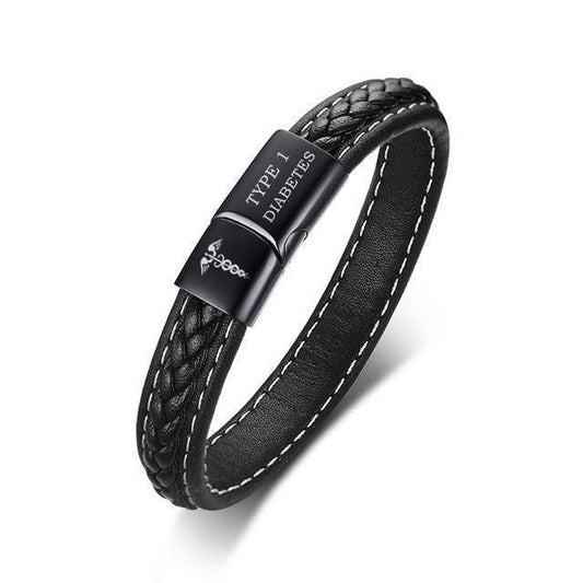 Détail de la texture matelassée du bracelet en cuir