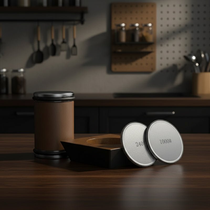 Affûteur à couteaux en position de rangement