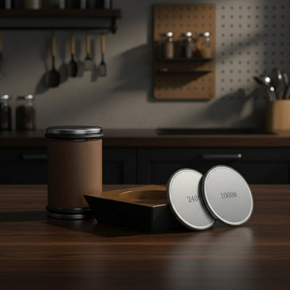 Affûteur à couteaux en position de rangement