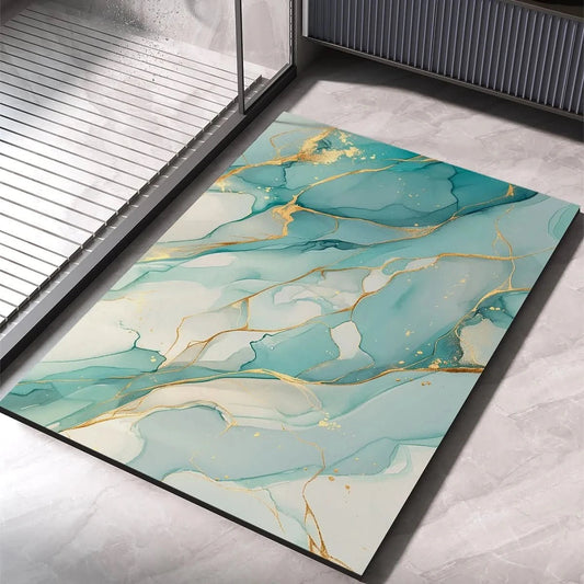 Tapis de bain diatomite enroulé pour rangement